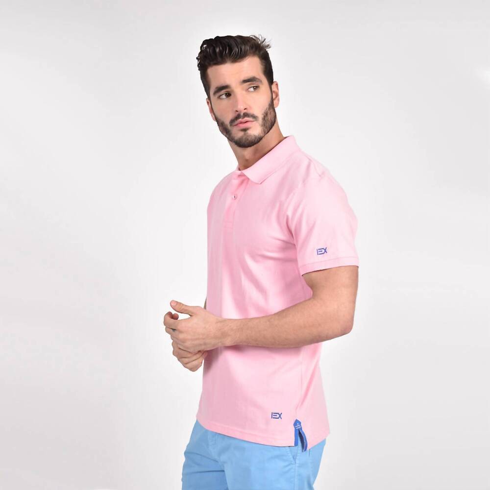 NEW EIGHT X ex logo polo in pink